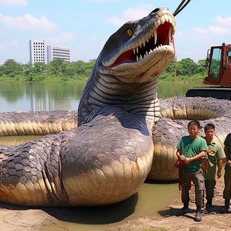 158 kiloluk yılan yakalandı: Korkutan görüntü!
